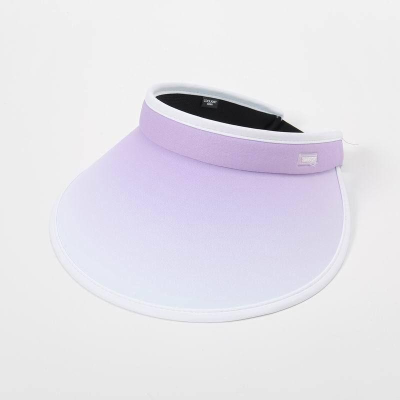 

K-style Outdoor Sunshade Sun Protection Hat Children s Breathable UV Topless Hat Summer UV Protection Big Brim Sun Hat UV gradient cap (rollable) light purple Adjustable