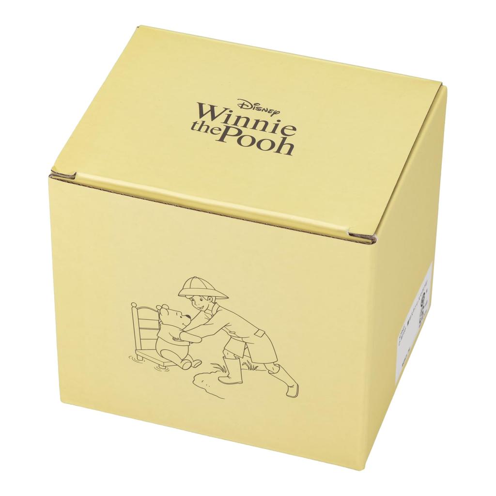 Maebata Winnie the Pooh Mug with Lid 300ml Stainless Steel Double Walled Vacuum Heat Insulation Cold Insulation Boxed Present Disney 52945