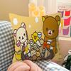 Cute Cartoon RRilakkuma BBear Cushion Cover Inches Farmhouse Decor Home Throw Pillow Covers for Couch Decorations