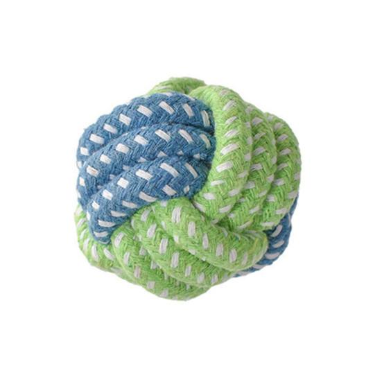Rope Knot Dog Toy Knot Ball Chew Toy Interactive Tug-of-War Toy Soft Bite-Resistant Fetch Toy for Small to Large Dogs Teeth Cleaning Anxiety Relief