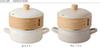 Fuji Enamelware Enamel Pot with Steamer Suitable for Direct Flame Design and [Authentic Product] Basket, White, Cooking, 2-Way (Steamer Pot)