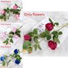 Rose Artificial Flower Bouquet With Silk Material For Wedding Decor And Photography Props