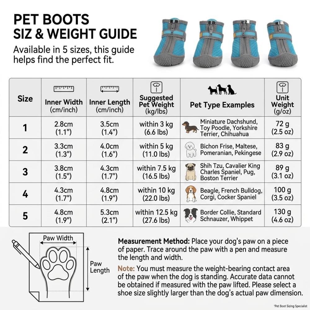 4pcs Mesh Holes Dog Booties Non Slip Sole Puppy Shoes Ventilated Pet Footwear Daily Wear