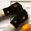 Men Women Winter Gloves Half Finger Open Flip Design Flap Warm Gloves Knitted Thickened Windproof Hand Cover Gifts for Outdoor
