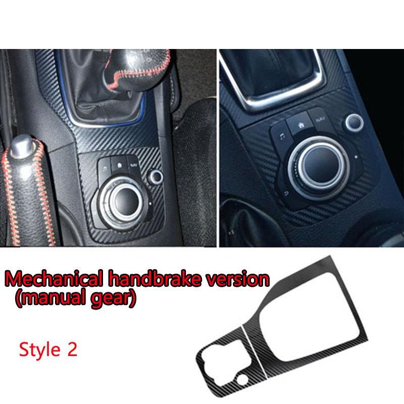 

Наклейка из углеродного волокна ПВХ, центральная консоль, панель передач, защитная пленка, виниловые наклейки для Mazda 3 Axela 2014-2019 LHD