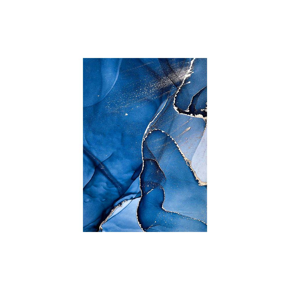 Abstract Blue & White Wall Art Modern Minimalist Unframed Canvas Prints for Living Room No Frame