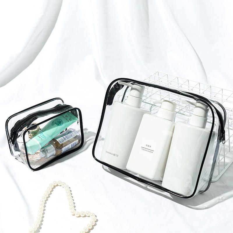 4pcs/set Transparent Zipper Makeup Bag Organizer Box Men Women Travel Clear Cosmetic Bag Waterproof Toiletry Wash Make Up Bags