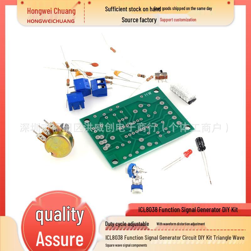 

ICL8038 DIY Signal Generator Kit: Triangle & Square Wave Components.