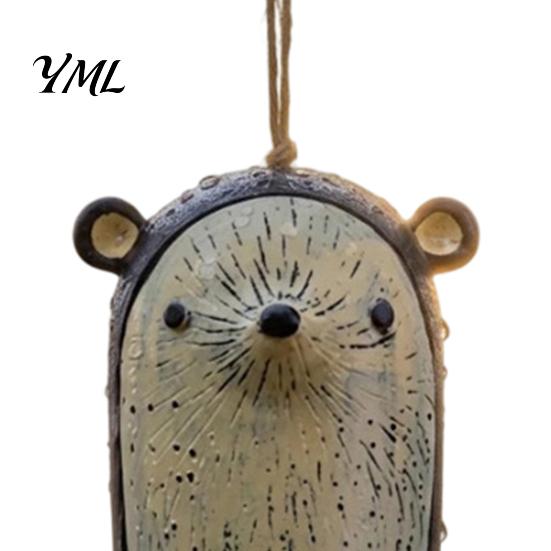 Versatile Four Seasons Decorations Handmade Whimsical Animal Wind Chime, Hand Painted Resin Woodland Hanging Decor Rustic Garden Charming Housewarming