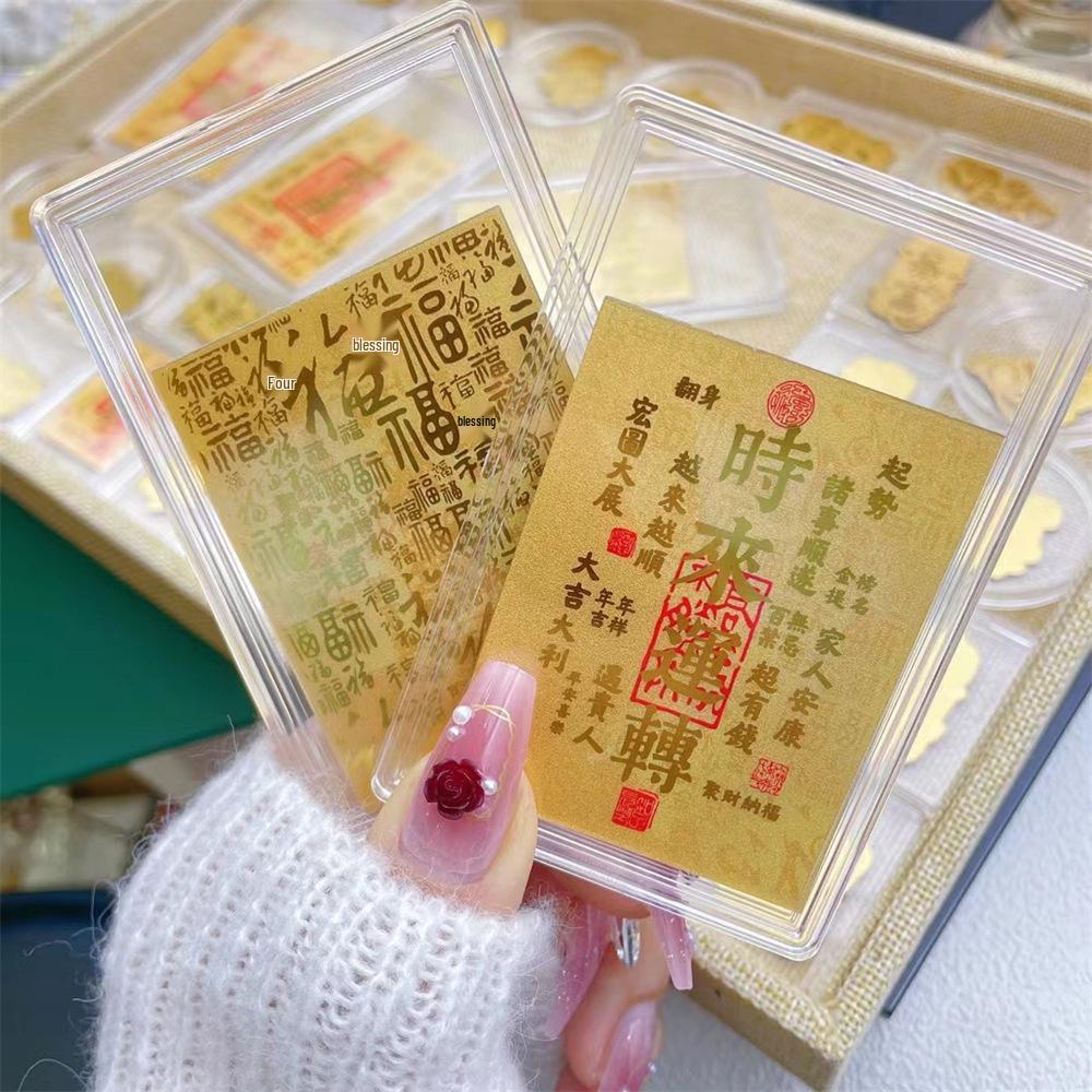 Wealth Attracting Gold Cell Phone Sticker: 999 Gold Leaf for Good Luck and Smooth Sailing