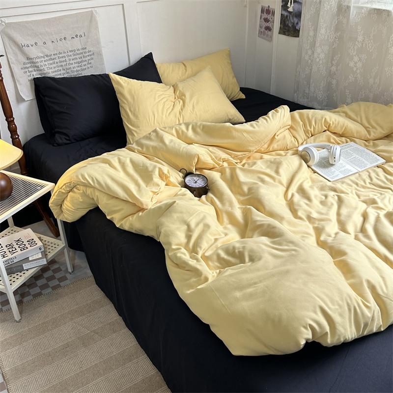 

Комплект пододеяльников 2024 года, комплект из трех предметов для школьников, стиль Ins, однотонный двухпанельный комплект одеяла из хлопка 150x200 3pcs