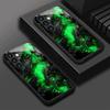 Electroplated glass phone case suitable for Samsung Galaxy S26 S25 S24 S23 S22 S20 S11 S10 FE Ultra Plus anti drop green pattern