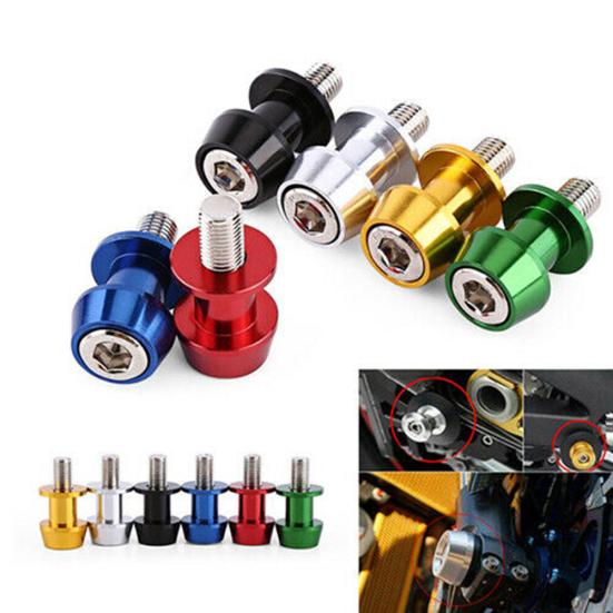1Pair Aluminum Motorcycle Swingarm Spools Stand Screws Slider for Honda Kawasaki