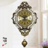 European Modern Large Silent Wall Clock with Metal Pendulum - Antique Quartz, Simple and Creative Design for Living Room