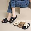 Coole Hausschuhe Damen Sommerbekleidung 2025 neu dicksohlige lässige rutschfeste Strandsandalen Lazy Fashion Ein-Wort-Slipper Damen Tide