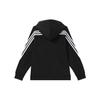 Adidas Colorblock Stripe Sporty Hooded Jacket Women Jackets Black H57287