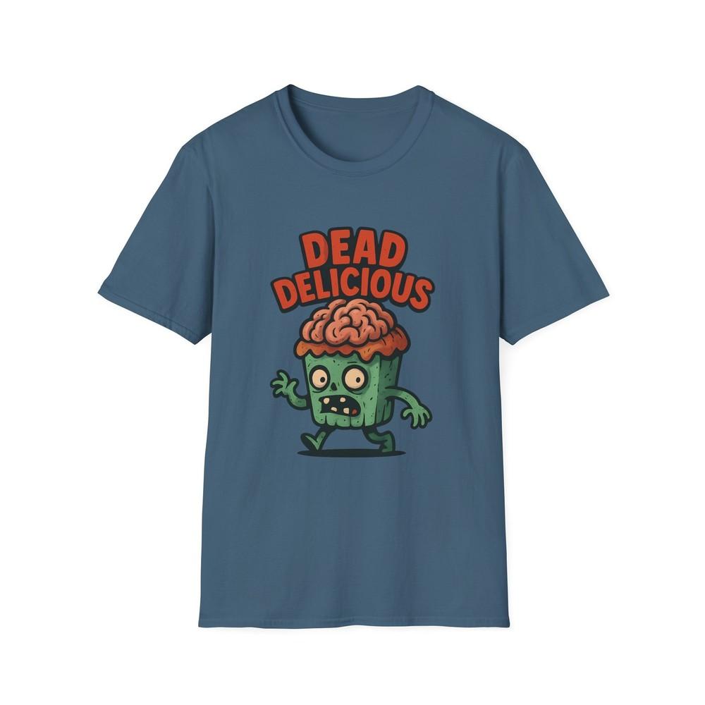 

Unisex Softstyle T-Shirt Dead Delicious Funny Zombie Cupcake Halloween Dessert 3XL