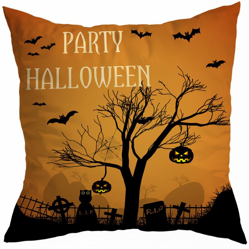 Декоративная наволочка на Хэллоуин, Волшебная летучая мышь, призрак, серия тыквы, наволочка, орнамент, страшный Хэллоуин, домашний декор 40x40cm
