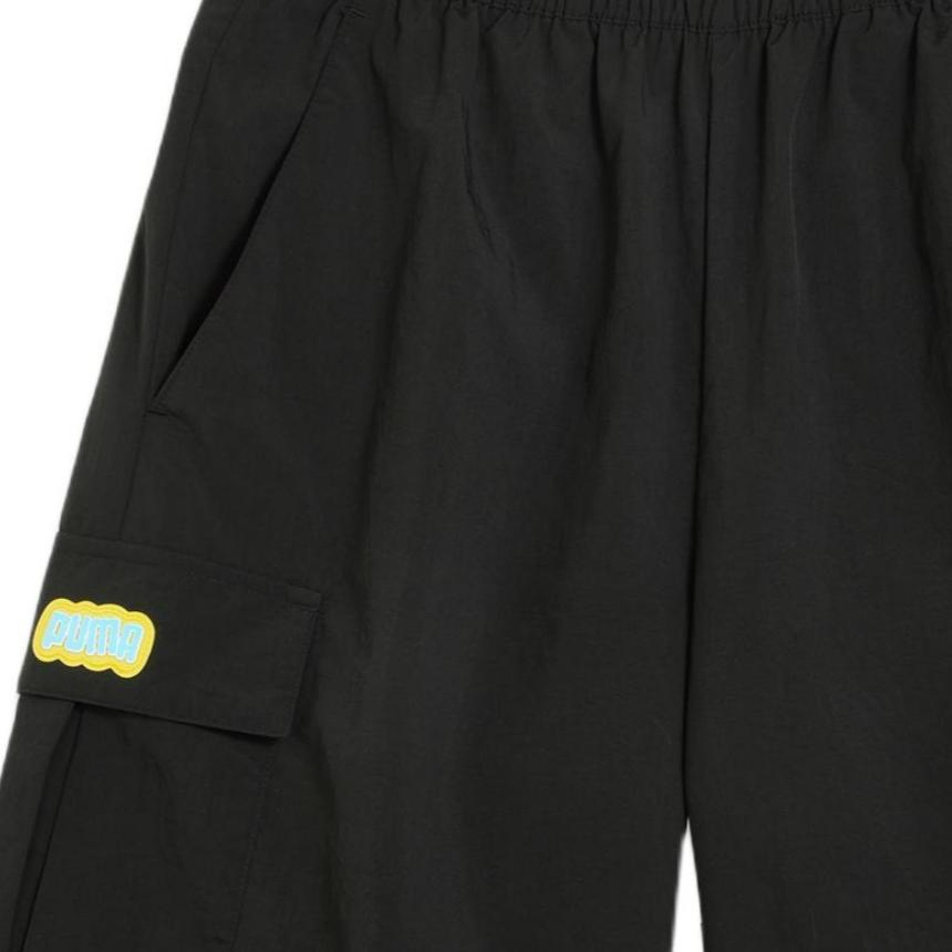 Puma Woven Shorts Graphic PT Windproof Water-Repellent Casual Shorts Men Shorts Black 689282-01