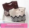Men's and Children's Thick Fleece-Lined Retro Knit Sweater - Pure Cotton Base Layer for Infants and Kids