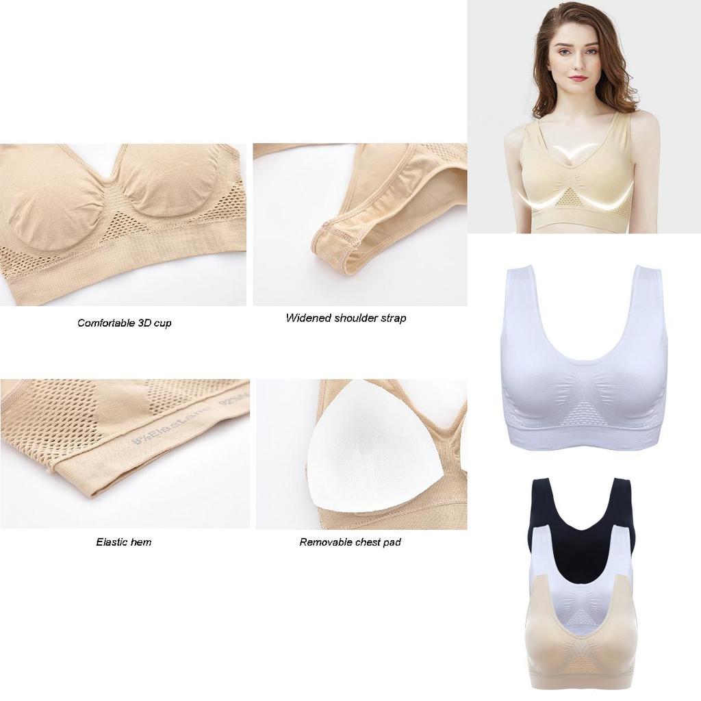 Breathable Hollow Out Padded Sports Bra For Women In Plus Size For Yoga And Gym