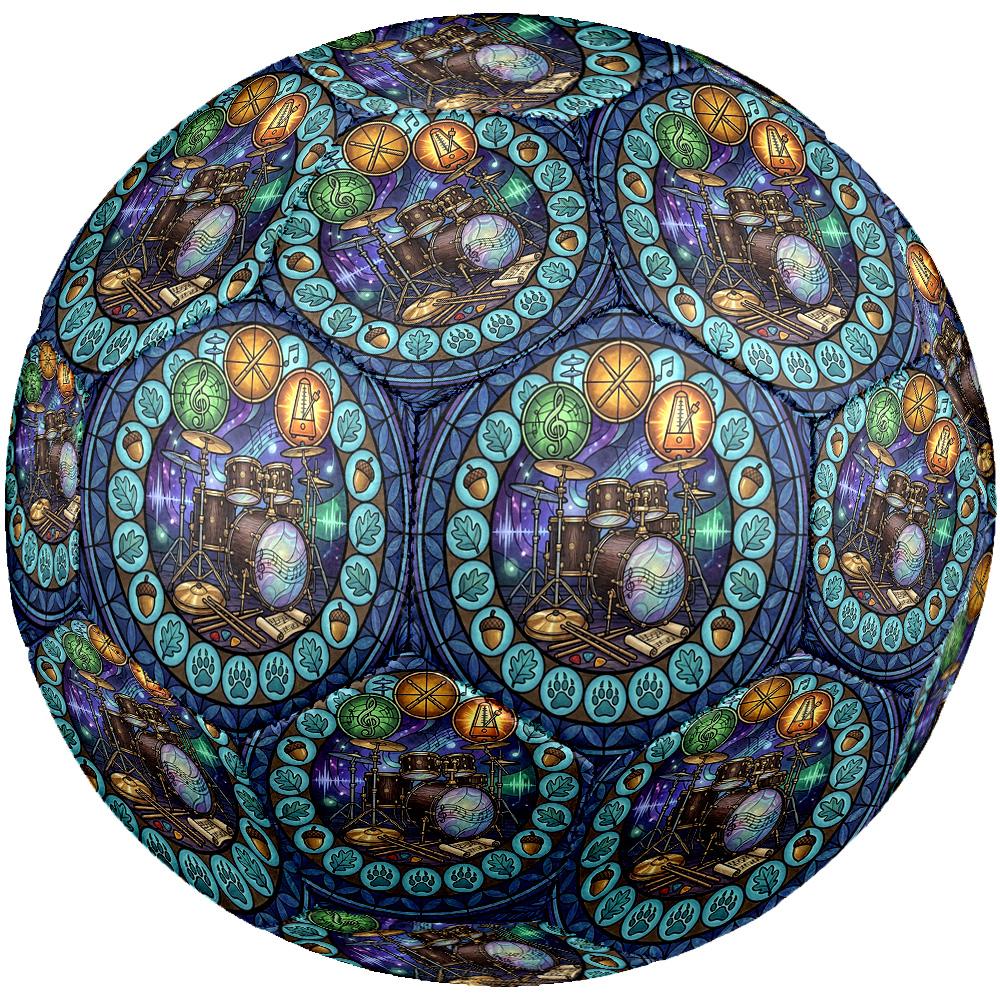 Music Nature Harmony Round Football Size 5 Adult Ball Suitable for Training Matches and Outdoor Team.
