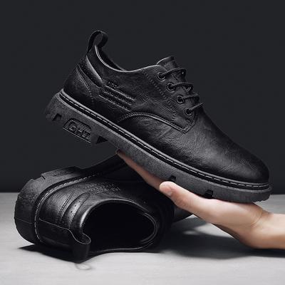 Winter New Product Youth Retro Polished Big Head Leather Shoes Low Top Martin Boots Casual Shoes