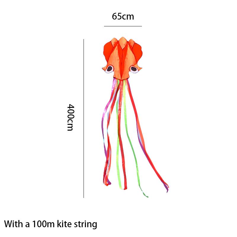 

New Kite Childrens Cartoon Color Soft Octopus Breeze Easy To Fly Toy Flying Style A