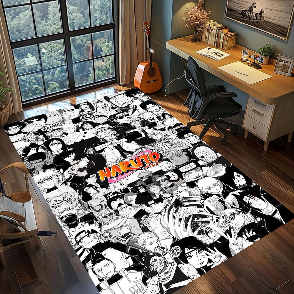 Naruto Anime Charakter Teppich für Wohnzimmer Schlafzimmer Heimdeko Coole Filmmatte Spielbodenmatte