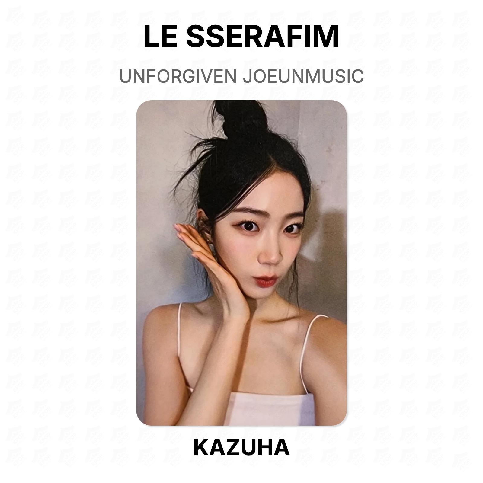 LE SSERAFIM UNFORGIVEN JOEUNMUSIC Official Photocard KAZUHA