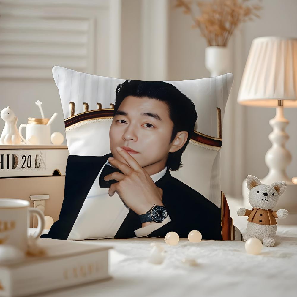 Actor Gong Yoo Cushion Cover Pattern Printed Pillowcase For Living Room Sofa Cushion Cover & Bedroom Decor