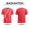 Tricou Badminton Bărbați Imprimare 3D Vară Exterior Mânecă Scurtă Uscare Rapidă Tricou Badminton Respirabil și Confortabil Top Bărbați pentru Sală