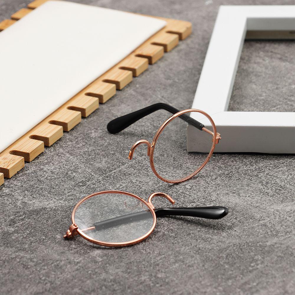 

Аксессуары для кукол, прозрачные линзы, круглая оправа, кукольные очки, односторонние очки, милые очки