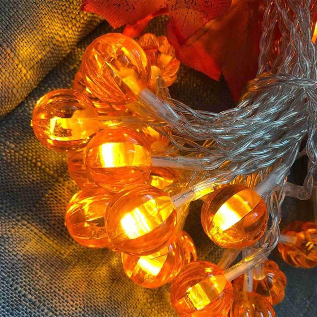 LED Maple Leaf Light String Fall Garland Light for Thanksgiving Holiday Decoration 5 Pumpkin Lights