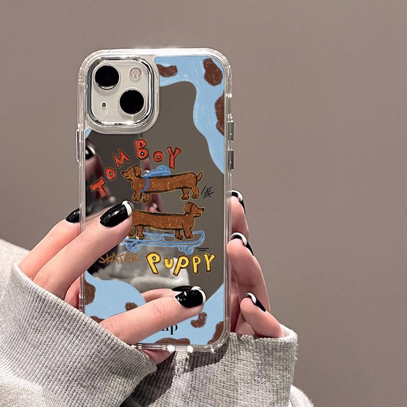Mobile Phone Cases for iPhone 11 13 XR 15 Pro Max 12 14 Pro Max Case iPhone 16 XS Max Mirror Protective Case Mirror Exquisite Cartoon Waterproof