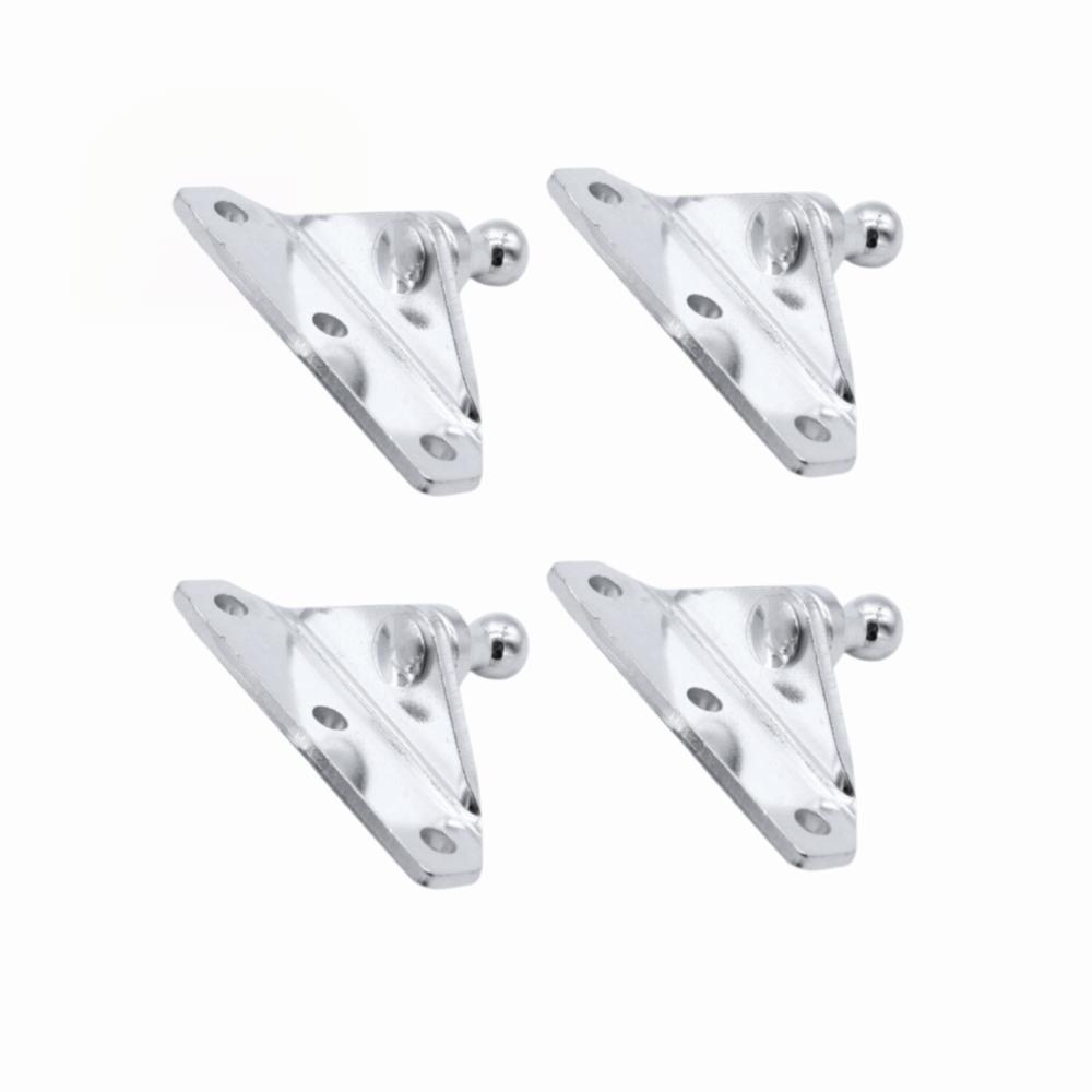 4pcs 10mm Ball Stud Ball Stud Brackets Zinc Plated Steel L-Type Brackets Gas Spring Struts