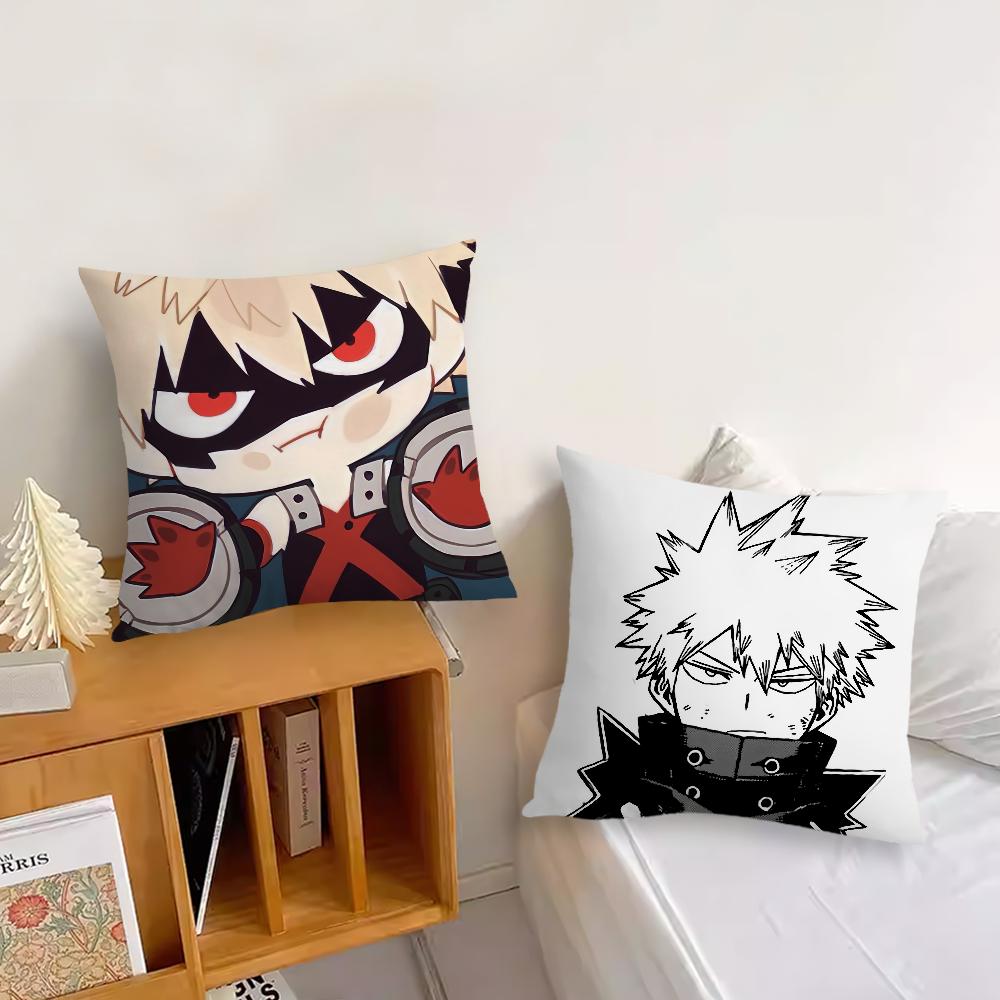 Anime M-My H-Hero Academia Katsuki Bakugo Cushion Cover Living Room Headboard Office Bedroom Cushion Sofa Nap Time Pillow Case