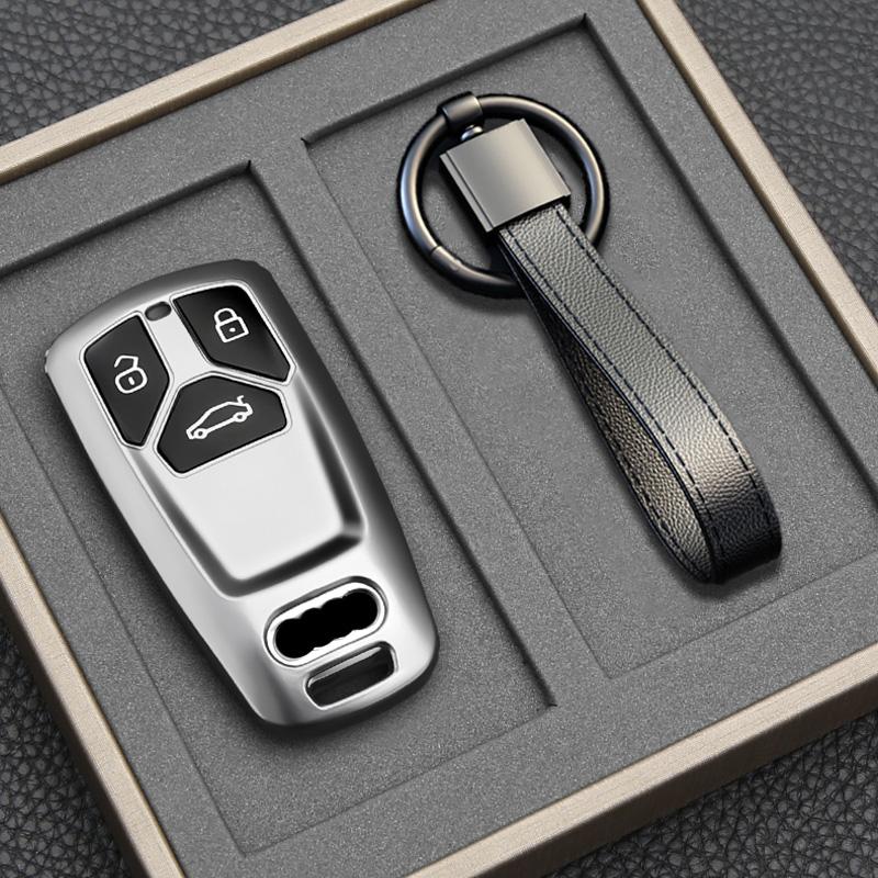 Fashion Car Key Case Cover For A4 B9 A5 A6 8S 8W Q5 Q7 4M S4 S5 S7 TT TTS TFSI RS Protector Shell Fob Accessories