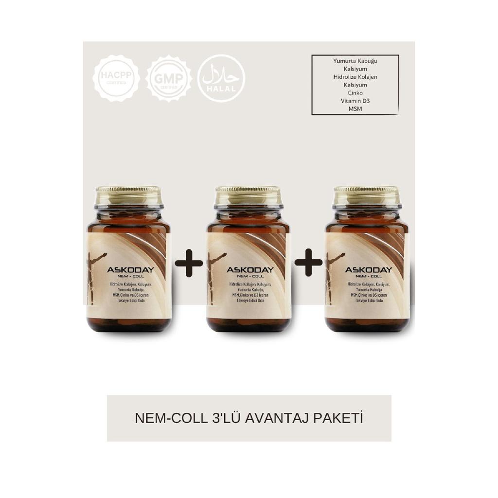 Nem -coll - Egg Shell Extra, Hydrolyized Collagen And Calcium -containing Bone Joint Health Supplement