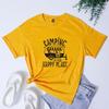 Camping Is My Happy Place Tshirt Cute Queen Of The Camper Tshirt Funny Road Trip Traveler Gift Tee Shirt Top