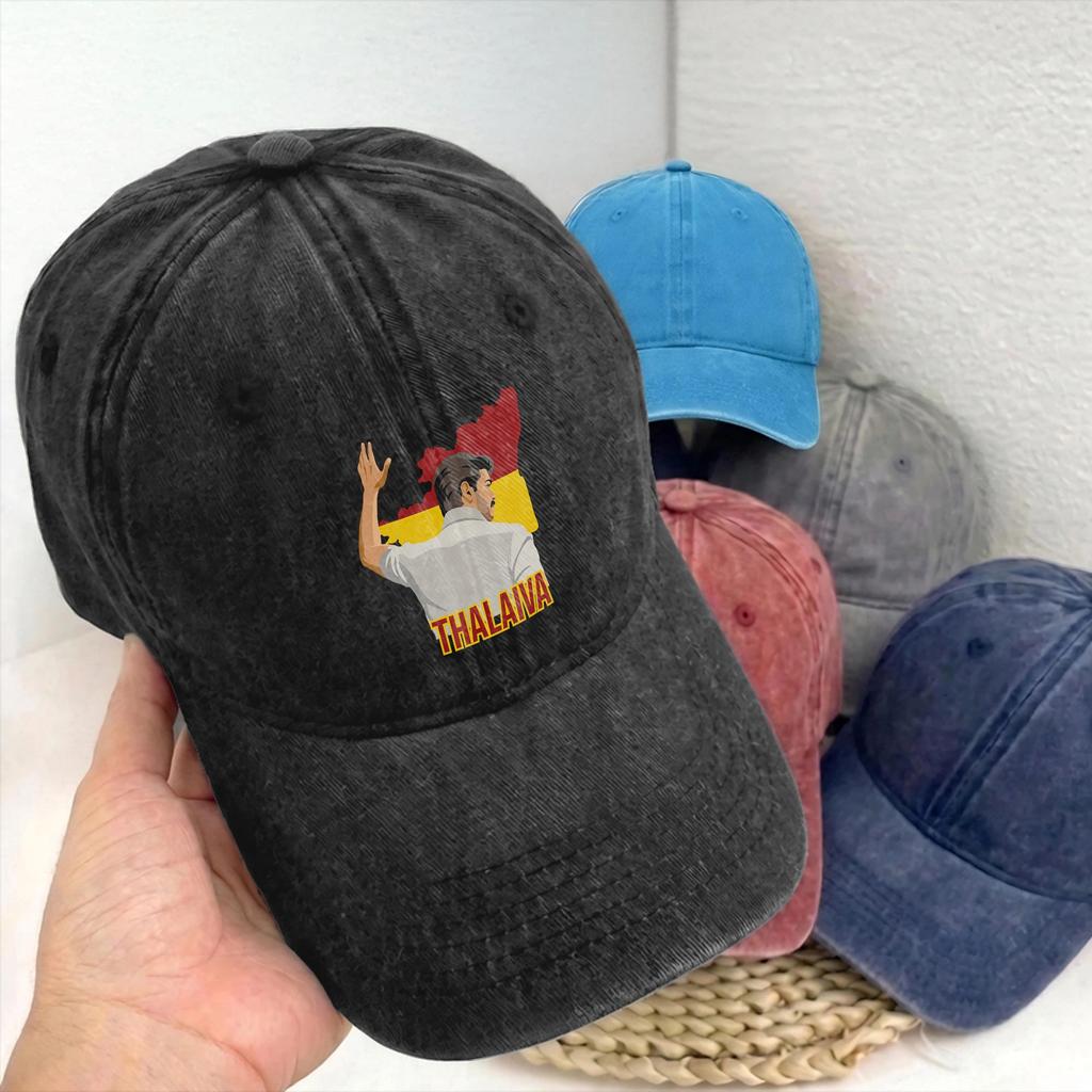 Casual Thalapathy Vijay Tamil Nadu CM TVKCM Baseball Cap Unstructured Unisex Style Distressed Washed Snapback Hat Gift
