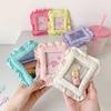 Cute Cloth Pillow Photo Holder Keychain For 3 Inch Photocard Cards Portable Wall Decoration Travel Accessory