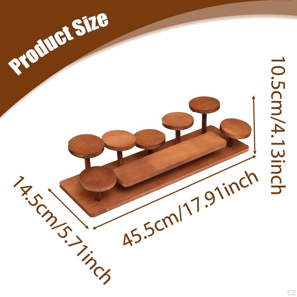 Wooden Tiered Riser Display Stand Wood Shelf Plant Dessert Perfume Rack Organizer for