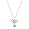 3D Sphere Design Recycled Silver Necklace Women Necklace Pink 6302039G-01P700