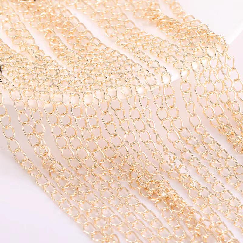 DIY Jewelry Chain: Single Buckle Tail, Extension, Twist, Electroplated Necklace Matching Chain