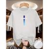 New Men Fashion Casual Loose Fit Plus Size Paris Letter Print Round Neck Short Sleeve T-shirt Top Short-sleeved T-shirt for Men