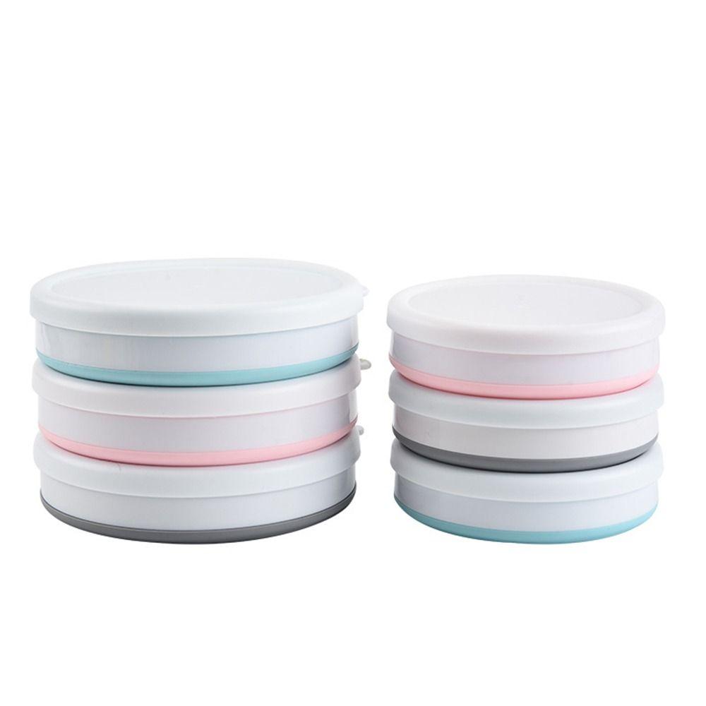 Food Grade Silicone Foldable Bowl Reusable Folding Lunch Box Camping Salad Dish  Household