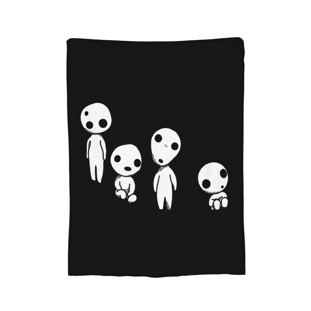 Susuwatari Rußgeister M-Mononoked Decke Fleece Winter Aways Prinzessinnen G-Ghibli Warmes Überwurf für Sofa Bettdecke