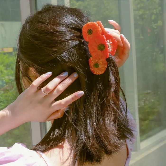 26SS New Product _Trio Poppies Hair Claw