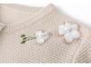 Women's Round Neck Wool Knit Cardigan - Autumn/Winter Handmade Embroidered Cashmere Coat, Thickened Long Sleeve Waffle Design